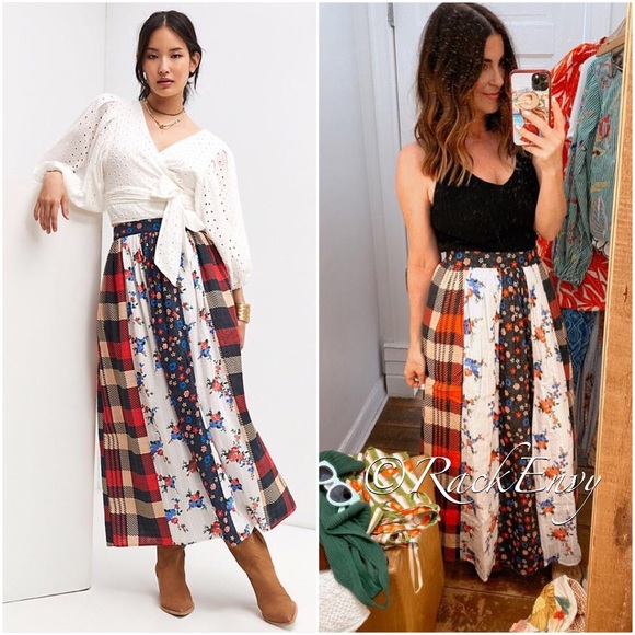 NWT ANTHROPOLOGIE LET ME BE CONTRAST MAXI SKIRT - Picture 7 of 7